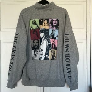 Taylor Swift Eras Tour CONCERT EXCLUSIVE gray quarter zip